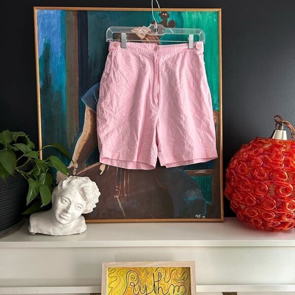 Vintage 80s Pink cotton shorts - Picture 1 of 11